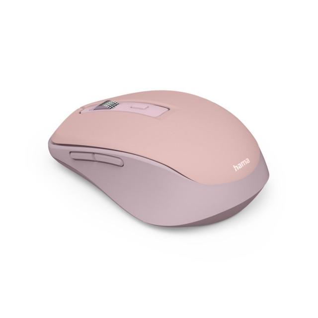 Мишка HAMA WM-450, Bluetooth/Wireless, оптична (800-1600dpi), 7 бутонна, розова