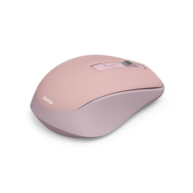 Мишка HAMA WM-450, Bluetooth/Wireless, оптична (800-1600dpi), 7 бутонна, розова