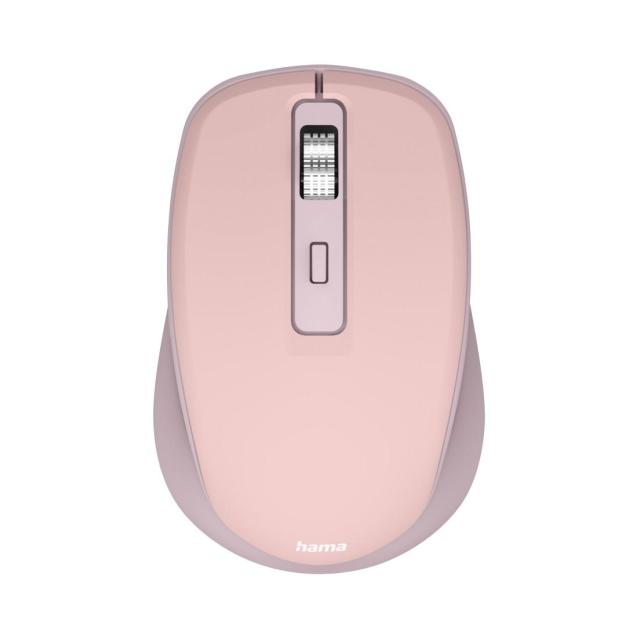 Мишка HAMA WM-450, Bluetooth/Wireless, оптична (800-1600dpi), 7 бутонна, розова