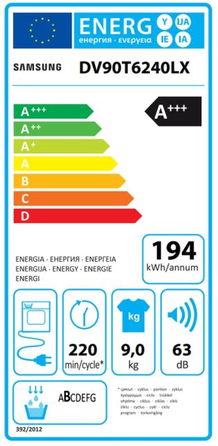 Сушилня Samsung DV90T6240LX/S7E, Tumble Dryer with OptimalDry system, 9 kg,  A+++, Wrinkle Prevent, 2-in-1 filtration system, Air Wash, Quick Dry 35 ', AI Control, Smart Things, WiFi, Silver