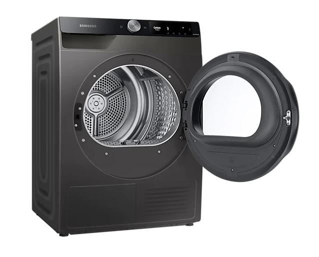 Сушилня Samsung DV90T6240LX/S7E, Tumble Dryer with OptimalDry system, 9 kg,  A+++, Wrinkle Prevent, 2-in-1 filtration system, Air Wash, Quick Dry 35 ', AI Control, Smart Things, WiFi, Silver