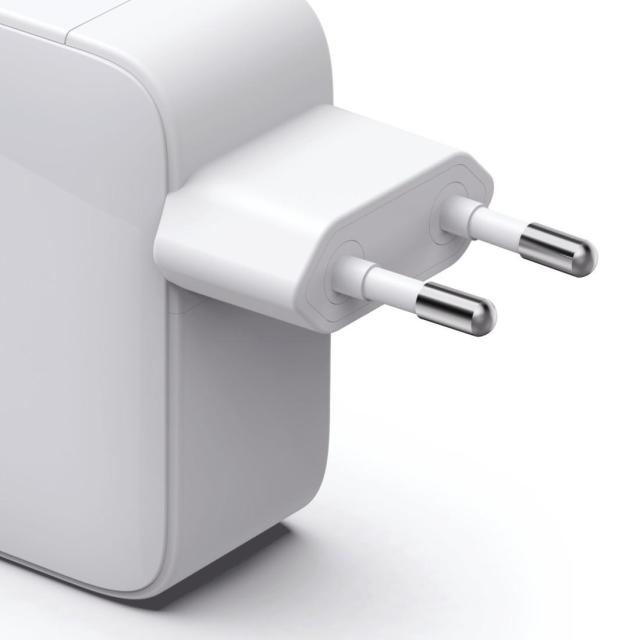 HAMA Бързо зарядно, 65W, GaN, 2x USB-C, с разтегателен кабел 0.7м.