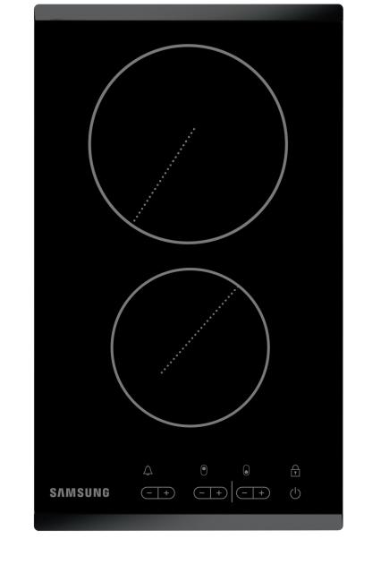 Керамичен плот Samsung C21RJAN, Ceramic table, Recessed, 2 separate modes, Touch control, LED Display, Residual Heat Indicator, Power Management