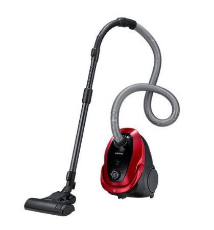 Прахосмукачка Samsung VC07M25E0WR/GE, Vacuum Cleaner, 750W, Suction Power 200W, Hepa Filter, Bag Type, Telescopic Steel, Red