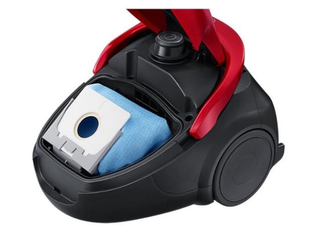 Прахосмукачка Samsung VC07M25E0WR/GE, Vacuum Cleaner, 750W, Suction Power 200W, Hepa Filter, Bag Type, Telescopic Steel, Red