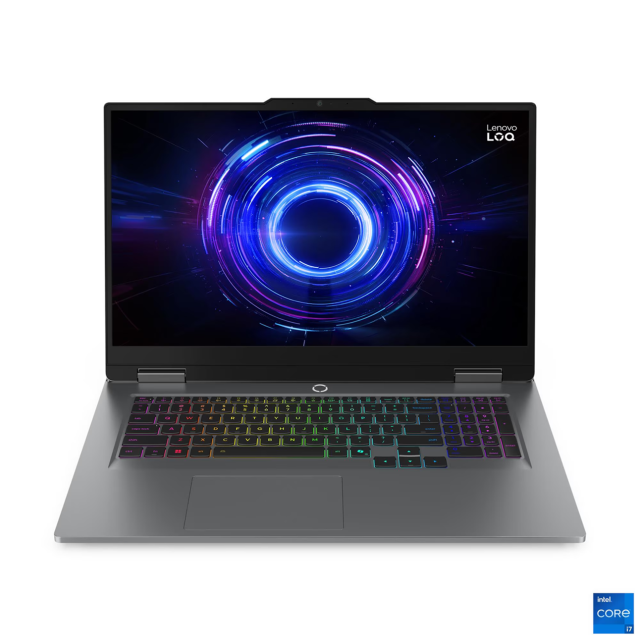 Лаптоп Lenovo LOQ 17IRX10, Intel Core i7-14700HX 20 (2.10 / 5.50 GHz, 30MB Cache), 17.3" (43.94 cm) FHD IPS  Anti-glare Display, NVIDIA GF RTX5070 8GB GDDR7 DLSS 4, 32GB DDR5, 1TB M.2 NVMe SSD, Free DOS