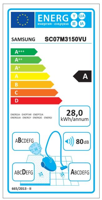Прахосмукачка Samsung VC07M3150VU/GE, Vacuum Cleaner, Power 700W, Suction Power 190W, noise 80 dB, Bagless Type, Dust Capacity 2 l, Blue