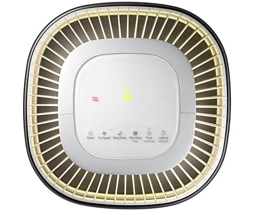 Пречиствател на въздух Samsung AX40R3030WM/EU, Air purifier with multilayer filtration system - washable pre filter, activated carbon deodorization & HEPA filter, 40m2, Air quality indicator in 4 colors, Noise level 48 dBA, Power consumption 40 W