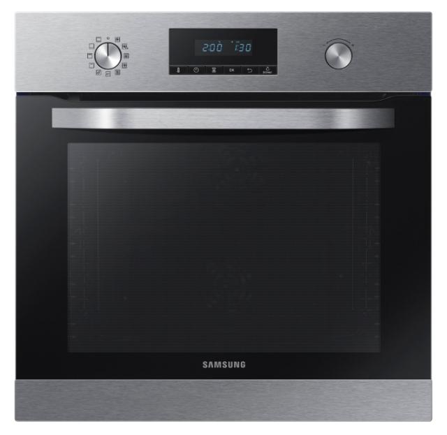 Фурна Samsung NV70K3370BS/OL, Built-in oven with Dual Fan, 70l, Pyrolysis, Class A, Blue LED display, Stainless steel