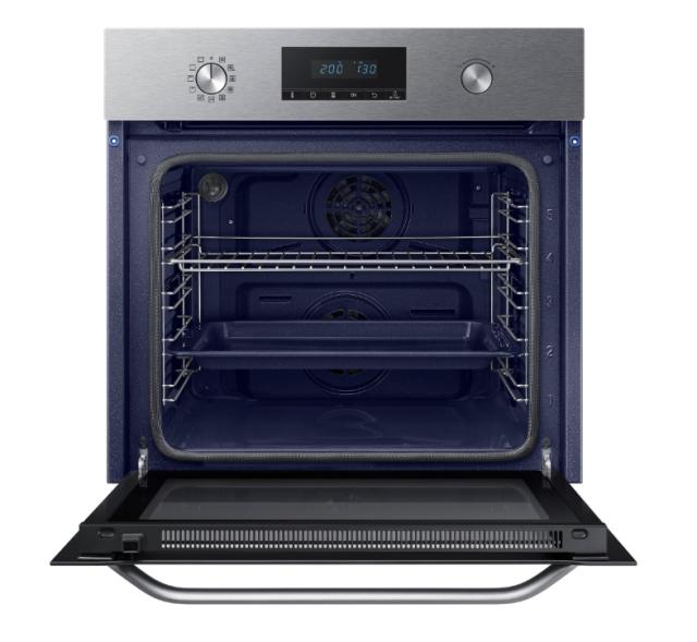 Фурна Samsung NV70K3370BS/OL, Built-in oven with Dual Fan, 70l, Pyrolysis, Class A, Blue LED display, Stainless steel