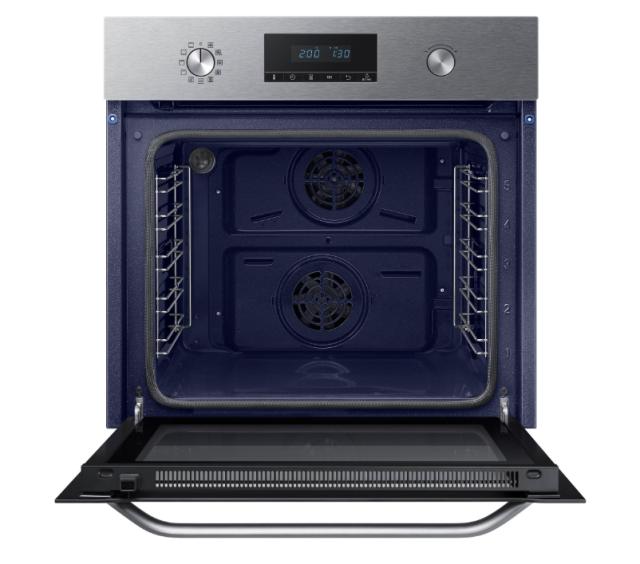 Фурна Samsung NV70K3370BS/OL, Built-in oven with Dual Fan, 70l, Pyrolysis, Class A, Blue LED display, Stainless steel