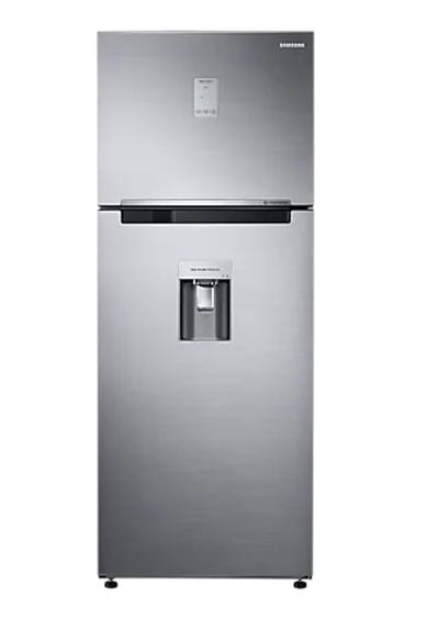 Хладилник Samsung RT46K6630S9/EO, Refrigerator, Total 455 l, refrigerator 343 l, freezer 113 l, Twin Cooling Plus, No Frost, Multi Flow, External Display, Water dispenser, Energy Efficiency F, Noise level 40 dBA, 183/72.6/70, Polished stainless steel