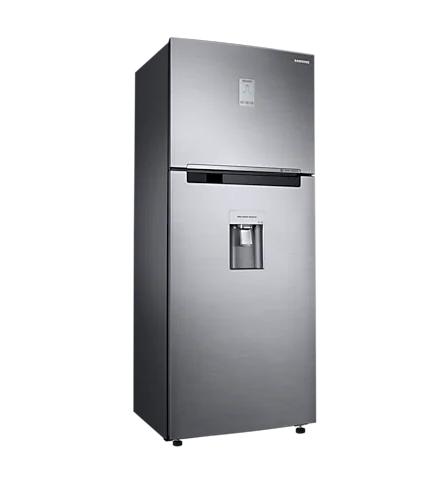 Хладилник Samsung RT46K6630S9/EO, Refrigerator, Total 455 l, refrigerator 343 l, freezer 113 l, Twin Cooling Plus, No Frost, Multi Flow, External Display, Water dispenser, Energy Efficiency F, Noise level 40 dBA, 183/72.6/70, Polished stainless steel