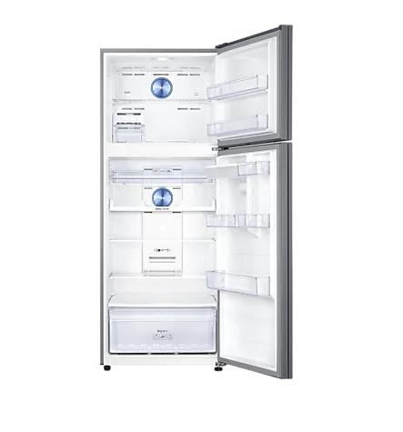 Хладилник Samsung RT46K6630S9/EO, Refrigerator, Total 455 l, refrigerator 343 l, freezer 113 l, Twin Cooling Plus, No Frost, Multi Flow, External Display, Water dispenser, Energy Efficiency F, Noise level 40 dBA, 183/72.6/70, Polished stainless steel