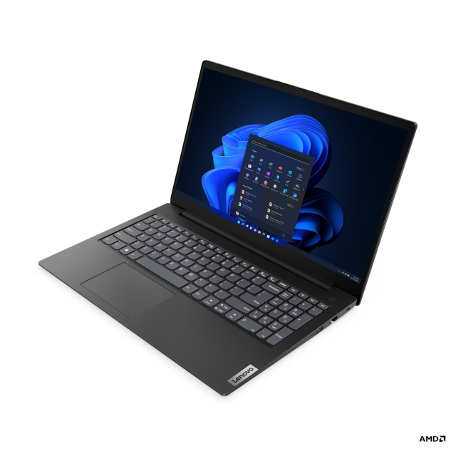 Лаптоп Lenovo V15 G4 AMN, AMD Ryzen 3 7320U 4C (2.4 / 4.1 GHz, 4MB Cache), 15.6'' (39.62 cm) FHD TN Anti-glare Display, 16GB LPDDR5, 512GB M.2 NVMe SSD, Free DOS