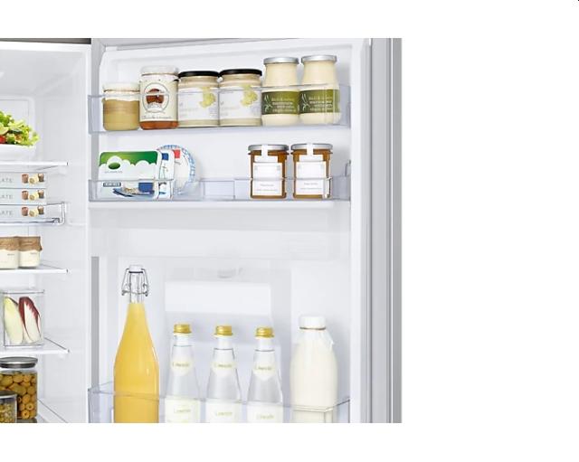Хладилник Samsung RB34T652ESA/EF, Refrigerator with SpaceMax Technology, Fridge Freezer, Total 341l, refrigerator 227l, freezer 114l, Energy Efficiency E, All-Around Cooling, No frost, Display, Water dispenser, 35dB, 186/59.5/65.8,  Metal graphite