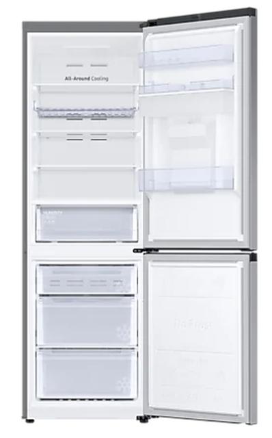 Хладилник Samsung RB34T652ESA/EF, Refrigerator with SpaceMax Technology, Fridge Freezer, Total 341l, refrigerator 227l, freezer 114l, Energy Efficiency E, All-Around Cooling, No frost, Display, Water dispenser, 35dB, 186/59.5/65.8,  Metal graphite