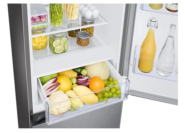 Хладилник Samsung RB34T670ESA/EF, Refrigerator with SpaceMax Technology, Fridge Freezer, Total 344l, refrigerator 230l, freezer 114l, Energy Efficiency E, All-Around Cooling, No frost, 35dB, 185/59.5/65.8, Metal graphite