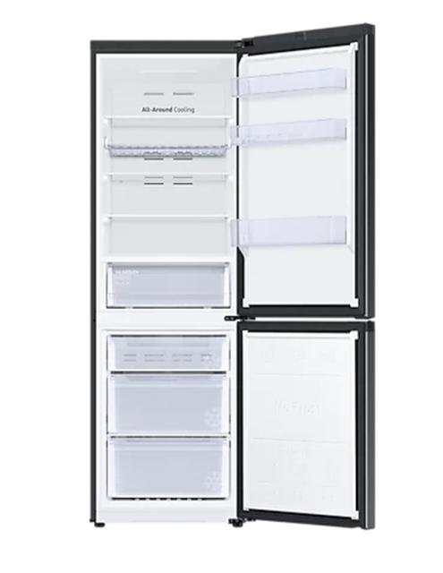 Хладилник Samsung RB34T672EBN/EF, Refrigerator with SpaceMax Technology, Fridge Freezer, Total 344 l, refrigerator 230 l, freezer 114 l, Energy Efficiency E, All-Around Cooling, No frost, Power Cool function, External Display, 35 dB, 185.3/59.5/65.8,