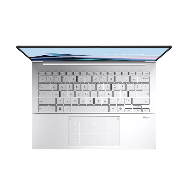 Лаптоп ASUS Zenbook 14 UX3405CA-ST1097W, Intel Core Ultra 7 255H 16C (1.5 / 5.1 GHz, 24MB Cache), 14.0" (35.56 cm) 2.8K OLED, Intel Arc 140T, 16GB LPDDR5X, 1TB M.2 NVMe SSD, Windows 11 Home
