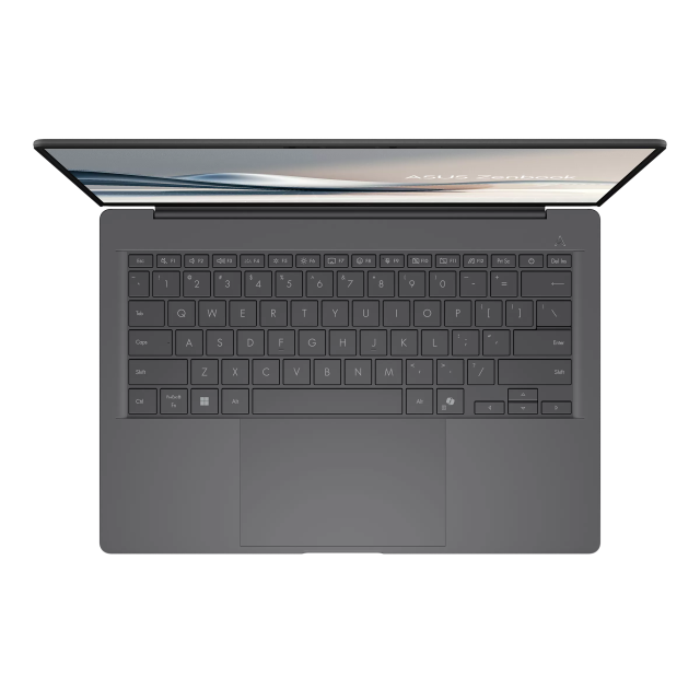Лаптоп ASUS Zenbook A14 UX3407QA-QD306W, Qualcomm Snapdragon X X1-26-100 8C (2.97 GHz, 12 MB cache), 14.0" (35.56 cm) WUXGA, OLED, Qualcomm Snapdragon X Adreno X1-45, 32GB LPDDR5X, 1TB M.2 NVMe SSD, Windows 11 Home 