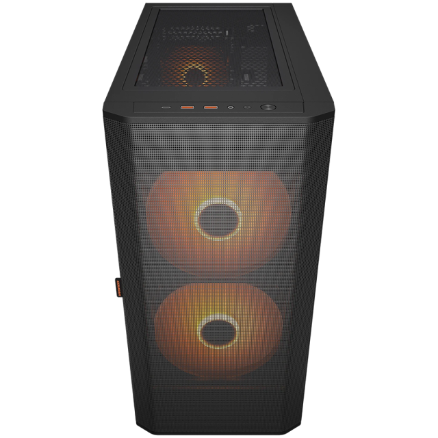 Кутия Cougar AIRFACE FLO RGB, Mid Tower,USB 1x Type-C, 2x USB 3.0, Mini ITX / Micro ATX / ATX / CEB / E-ATX, Black