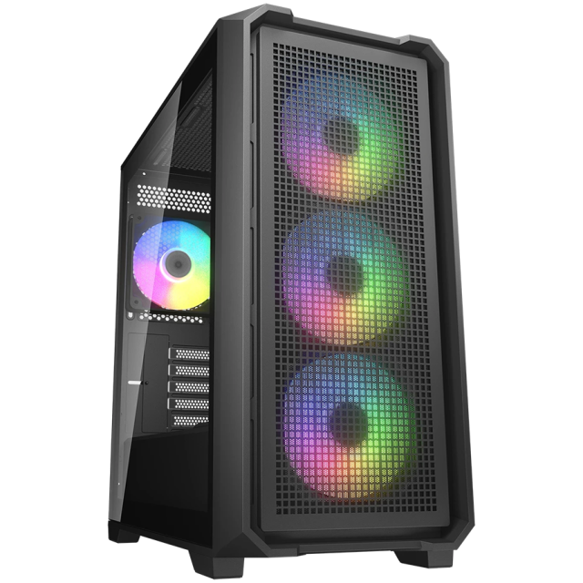 Кутия Cougar MX600 Mini V2 RGB, Mini Tower, 2x USB 3.0, Mini ITX / Micro ATX, Black