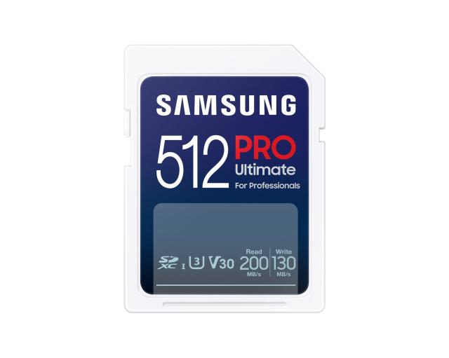 Карта памет Samsung PRO Ultimate Full-Size 512GB, microSDXC UHS-I, U3, V30, с адаптер