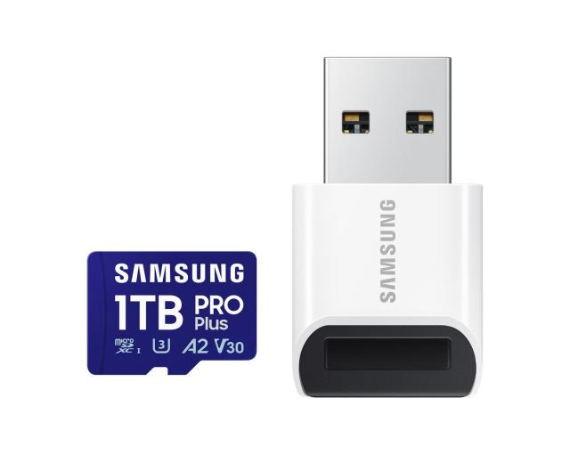 Карта памет Samsung PRO Plus 1TB, microSDXC UHS-I, U3, V30, A2, с адаптер