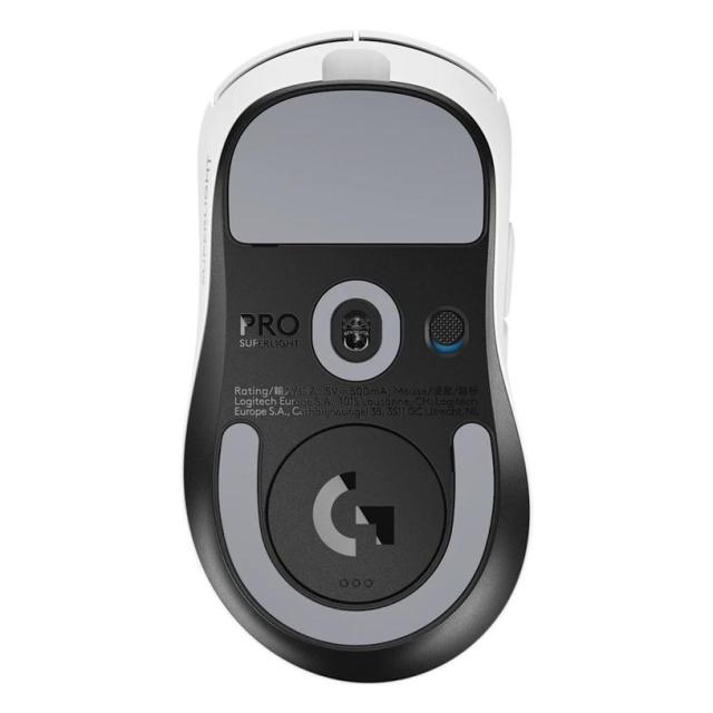 Мишка Logitech Pro X SuperLight 2 DEX, Wireless, оптична (44 000 dpi), 5 бутона, HERO 2 сензор, USB, бяла
