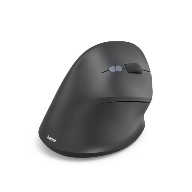 Hama EWM-500R, Ергономична вертикална мишка, Wireless, оптична (1000-1600 dpi), 7 бутона, черна