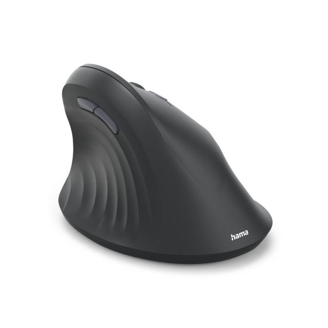 Hama EWM-500R, Ергономична вертикална мишка, Wireless, оптична (1000-1600 dpi), 7 бутона, черна