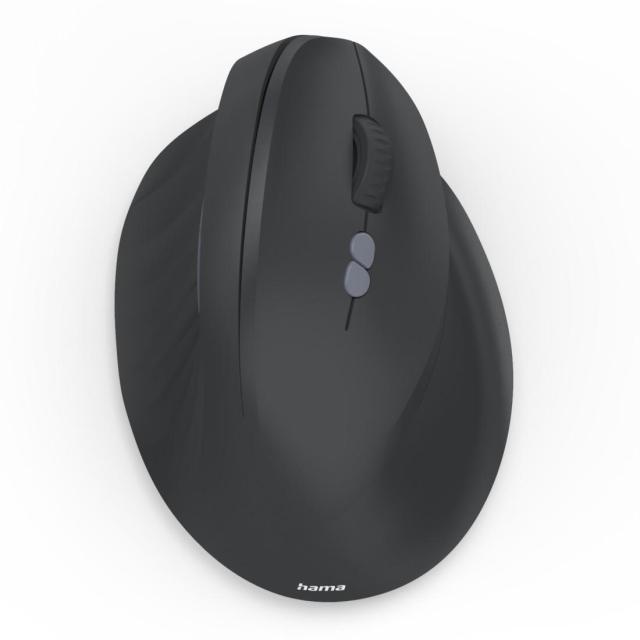 Hama EWM-500R, Ергономична вертикална мишка, Wireless, оптична (1000-1600 dpi), 7 бутона, черна