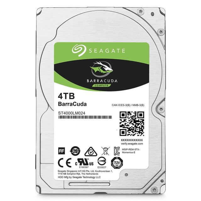 Твърд диск Seagate 4TB BarraCuda 2.5" SATA 6Gb/s 128MB 5400RPM