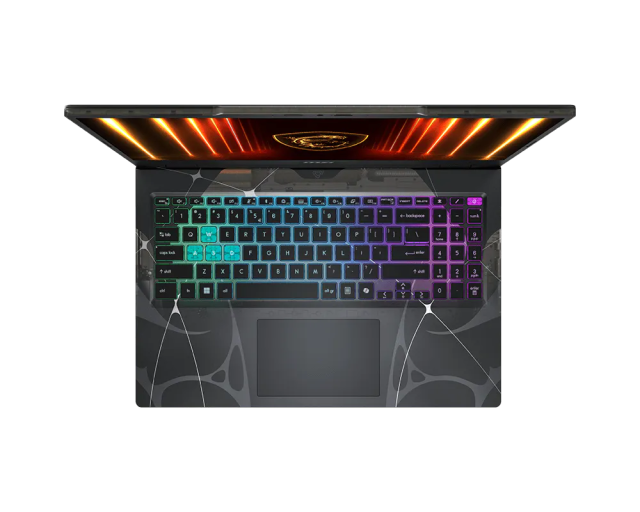 Лаптоп MSI Cyborg 15 B13WFKG-1008XBG, Intel Core i7-13620H 10C (2.4 / 4.90 GHz, 24MB Cache), 15.6'' (39.62 cm) FHD Anti-Glare Display, NVIDIA GF RTX5060 8GB GDDR7 DLSS 4, 16GB DDR5, 512GB M.2 NVMe SSD, 1x USB 3.2 Gen 2 Type-C, Free DOS