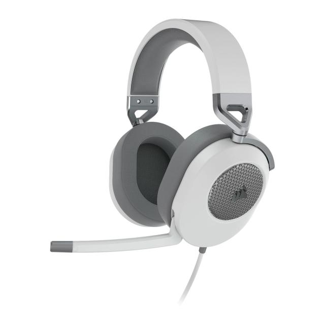 Слушалки Corsair HS65 SURROUND Gaming, микрофон, 1.8 m кабел, White