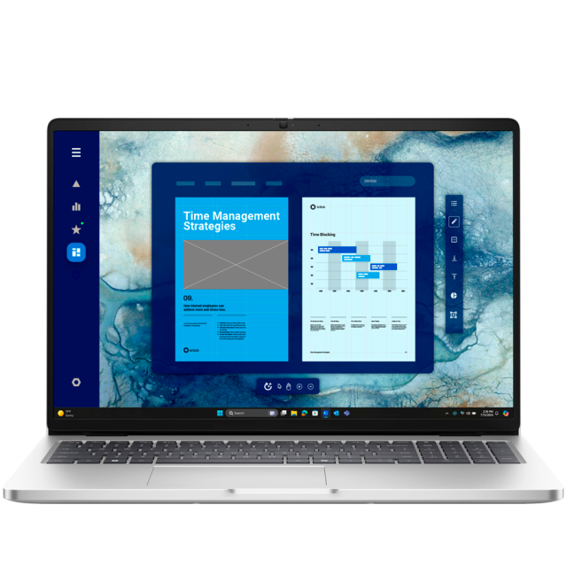 Лаптоп Dell Pro 16 PC16250, Intel Core Ultra 7 255U 12C (1.7 / 5.2 GHz, 12MB Cache), 16.0" (40.64 cm) FHD+ IPS Anti-Glare Display, Intel Graphics 4 Core, 16GB DDR5, 512GB M.2 NVMe SSD, WiFi+BT, IR Cam+Mic, BG Backlit KBD, Ubuntu
