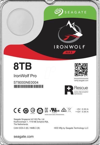 Твърд диск Seagate IronWolf Pro 8TB SATAIII/600, 7200rpm, 256MB cache