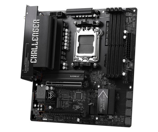 Дънна платка ASRock B850M CHALLENGER WIFI, AM5, 4x DDR5, 2x M.2 NVMe, 4x SATA 6Gb/s, Wi-Fi 7+BT, HDMI, Micro ATX