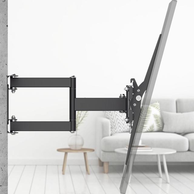 Стенна стойка за TV HAMA, 216 см (85”), до 50 кг, въртяща се, накланяща се, издърпваща се