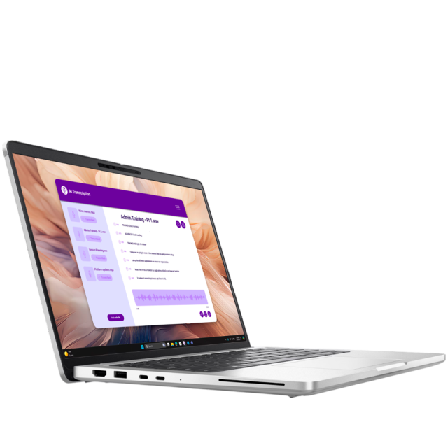 Лаптоп Dell Pro 14 Plus PB14250, Intel Core Ultra 5 235U 12C (2.4 / 4.9 GHz, 12MB Cache), 16GB LPDDR5X, 512GB M.2 NVMe SSD, WiFi+BT, HDR Cam+Mic, BG Backlit KBD, no FPR, Windows 11 Pro