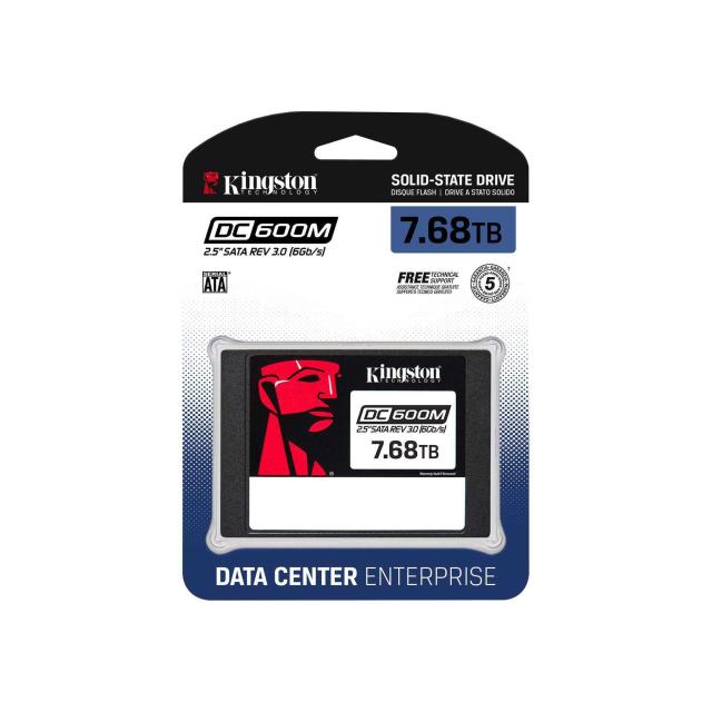 Kingston DC600M Enterprise SSD, 7.68TB SATA 6Gb/s, 2.5"(6.35 cm)
