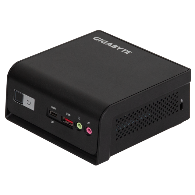 Настолен компютър Gigabyte Brix, Intel Processor N250 4C (3.8 GHz, 6MB Cache), 1x SO-DIMM DDR5, 1x M.2 SSD, Wi-Fi 5+BT, 1x RJ-45