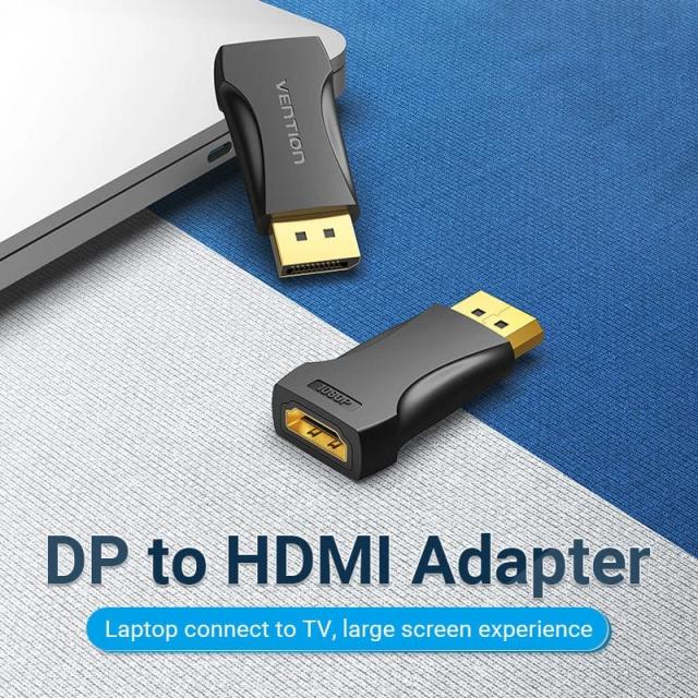 Адаптер Vention DisplayPort DP (м) към HDMI (ж), Gold plated