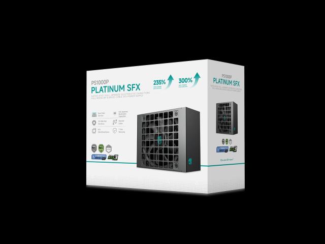 Захранване DeepCool PS1000P, 1000W, Active PFC, SFX 3.1, 80 PLUS PLATINUM, Fully Modular