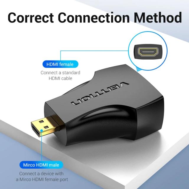 Адаптер Vention Micro HDMI (м) към HDMI (ж)