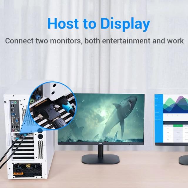 Адаптер Vention DVI (м) към HDMI (ж), Gold plated