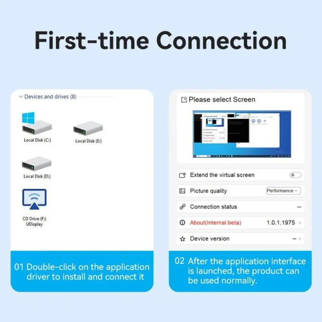 Адаптер Vention USB-C/A (м) към HDMI (ж)