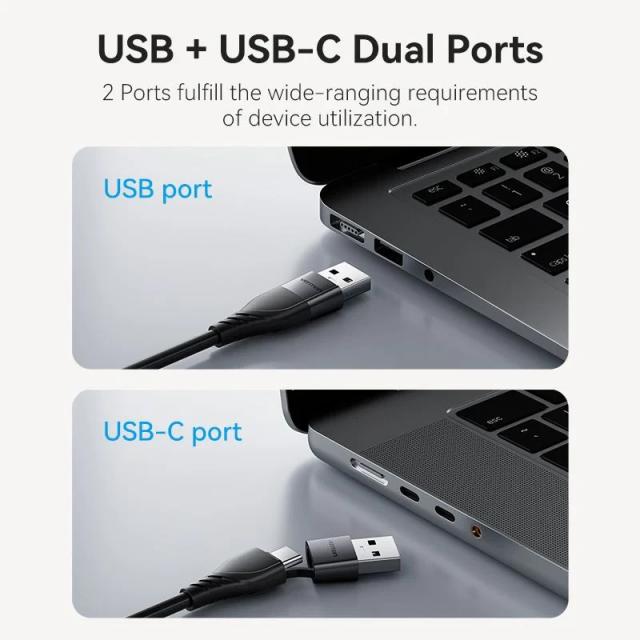 Адаптер Vention USB-C/A (м) към HDMI (ж)