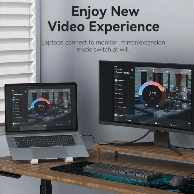 Адаптер Vention USB-C/A (м) към HDMI (ж)